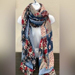 Lulla collection by Bindya floral oversized wrap scarf